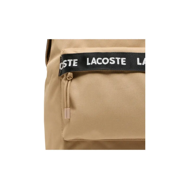 LACOSTE Polyester Backpack Unisex Beige-3