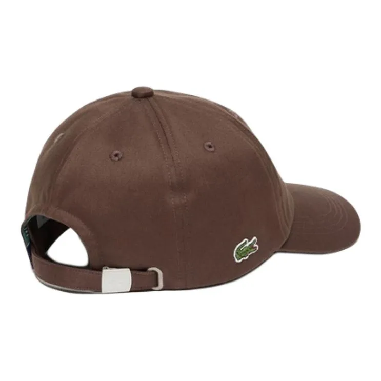 LACOSTE Twill, 100% Cotton Baseball Caps Men's Brown-1
