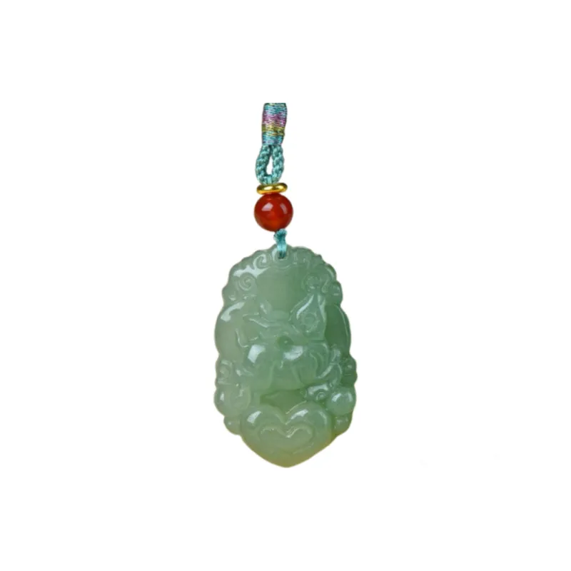 Jing Ruyu Aventurine Necklaces Unisex-3
