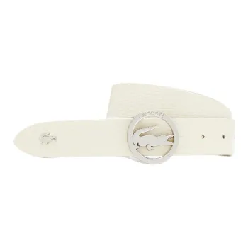 LACOSTE Cow Leather Belts Women's White Width 3CM