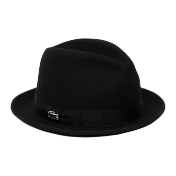 LACOSTE Wool Felt Cotton Bucket Hats Men's Black