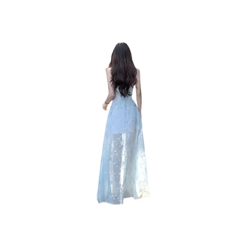 Flowers In Water Slip Dress Women's-2