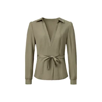 LUYOUYE Shirts Women's Light Tea Green