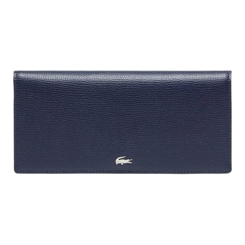 LACOSTE Leather Wallet Regular Men's Marine Blue-0