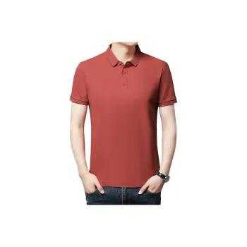 FAIRWHALE Polo Shirts Men Maroon