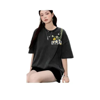 Ordifen Drop Shoulder Sleeve T Shirt Women's