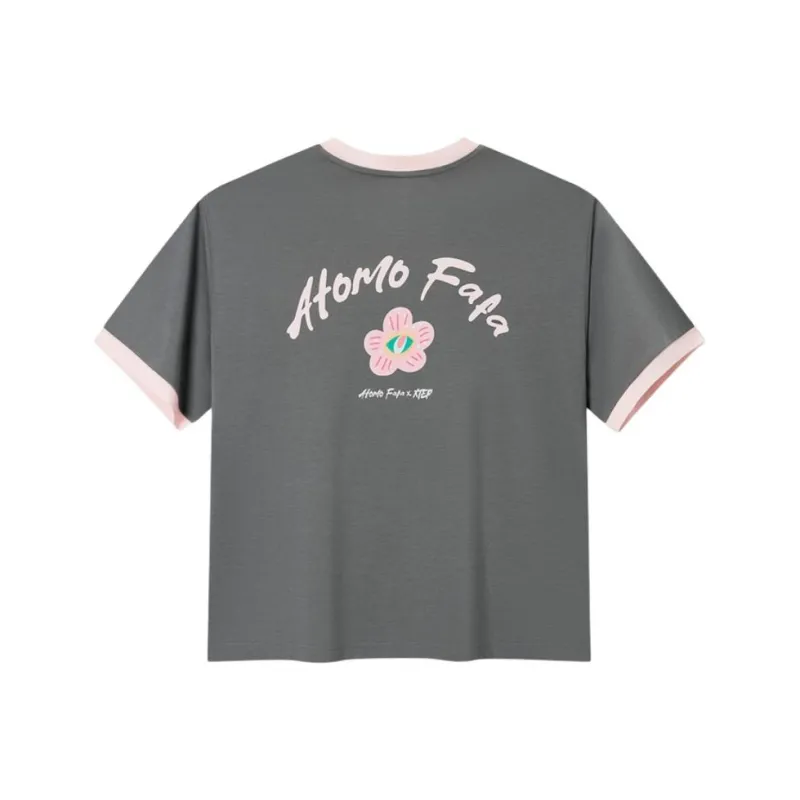 XTEP T Shirt Women's Downpour Gray-1