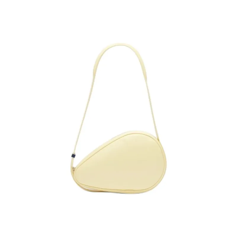 LACOSTE Leather Ball Racket Bag, Shoulder Bag Unisex Yellow-1