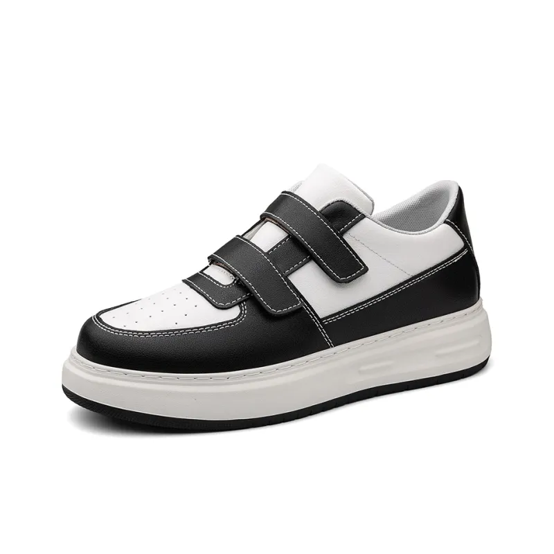 Qiandongmeili Cushioning Height Increasing Lightweight Low Top Skateboard Shoes Men's-1
