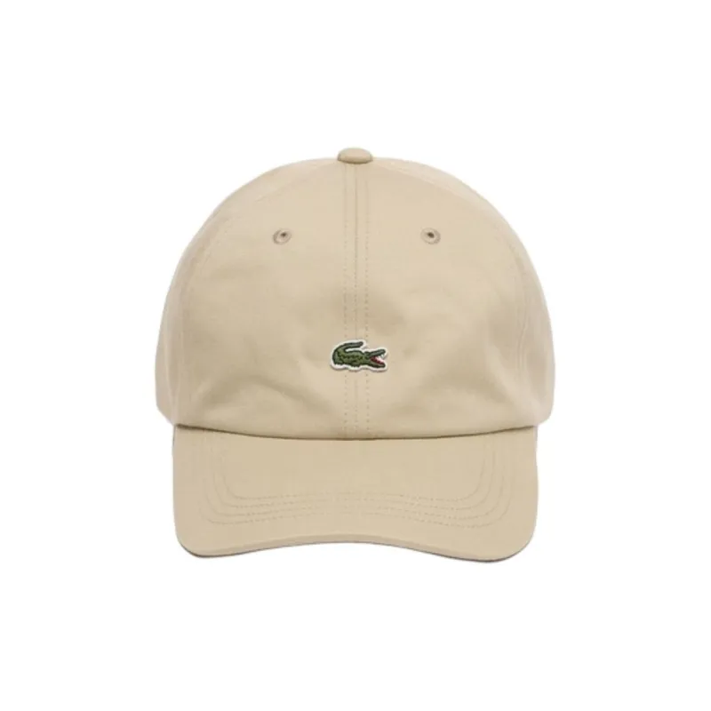 LACOSTE Cotton Twill Baseball Caps Men's Beige-1