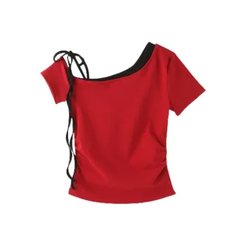 YGPRW T Shirts Women's Red