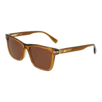 LACOSTE Square Sunglasses Men's Light Brown