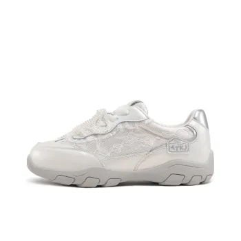 TTKJ Trendy Lace Design Ballet Dad Shoes Slip Resistant, Height Increasing, And Breathable Low Top Casual Shoes Women's