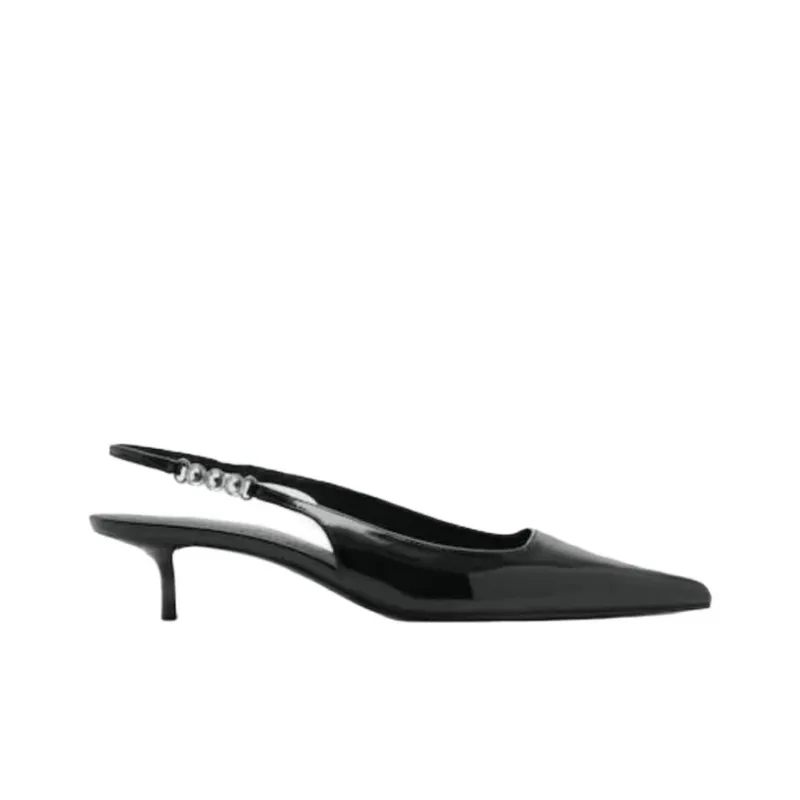 MANGO Slim Heel High Heels 4.5cm Women's Black-1