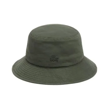 LACOSTE Cotton Canvas Bucket Hats Men's Green