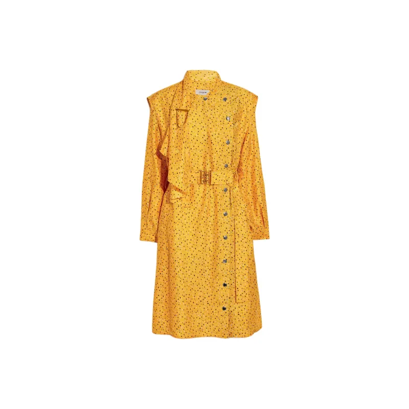 COACH Long Sleeved Dress Women's Yellow-0