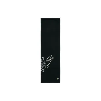 LACOSTE Wool Knit Scarves Men's Marine Blue