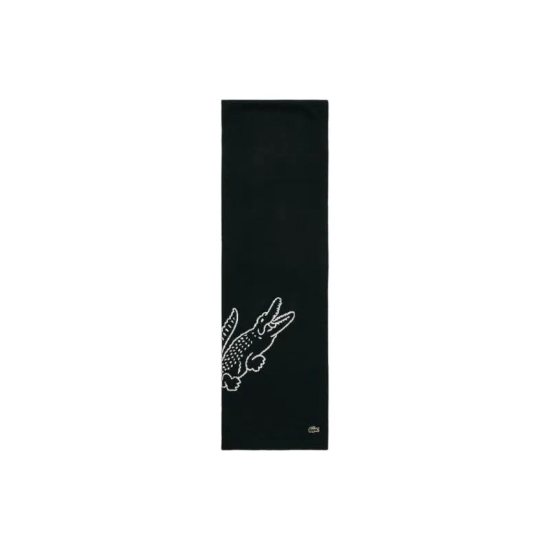 LACOSTE Wool Knit Scarves Men's Marine Blue-0