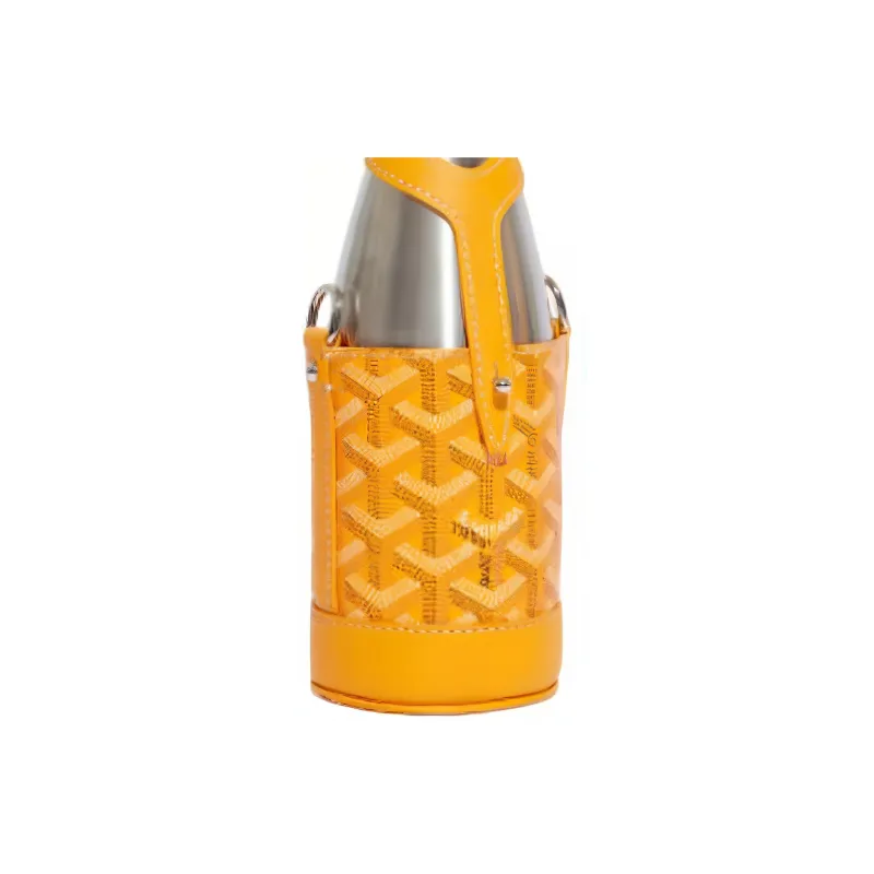 GOYARD YONNE Canvas With Leather Water Bottle Bag Crossbody Bag Small Size Unisex Yellow-1