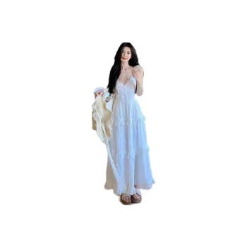 GOSO Slip Dresses Women's 'Camellia White Moonlight' Dress