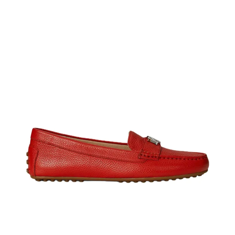 LAUREN RALPH LAUREN Barnsbury Gommino Loafers Women's Red-1