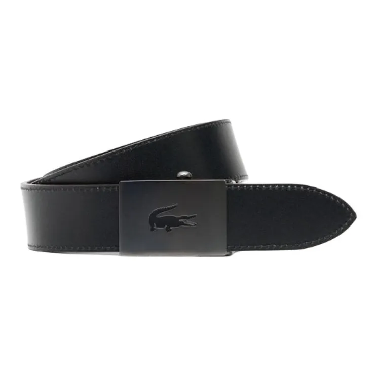 LACOSTE Cow Leather Belts Men's Brown Width 3.5CM-1