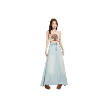 7 SEVFUN Denim Long Skirt Women's