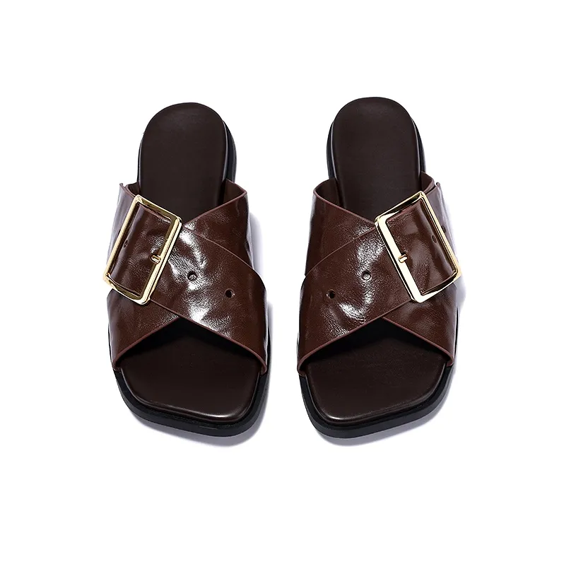 Brut Ros′e Rubber Sole Cut Out Abrasion Resistant Slide Slippers Women's-3