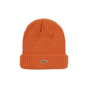 LACOSTE Wool Beanies Unisex Orange