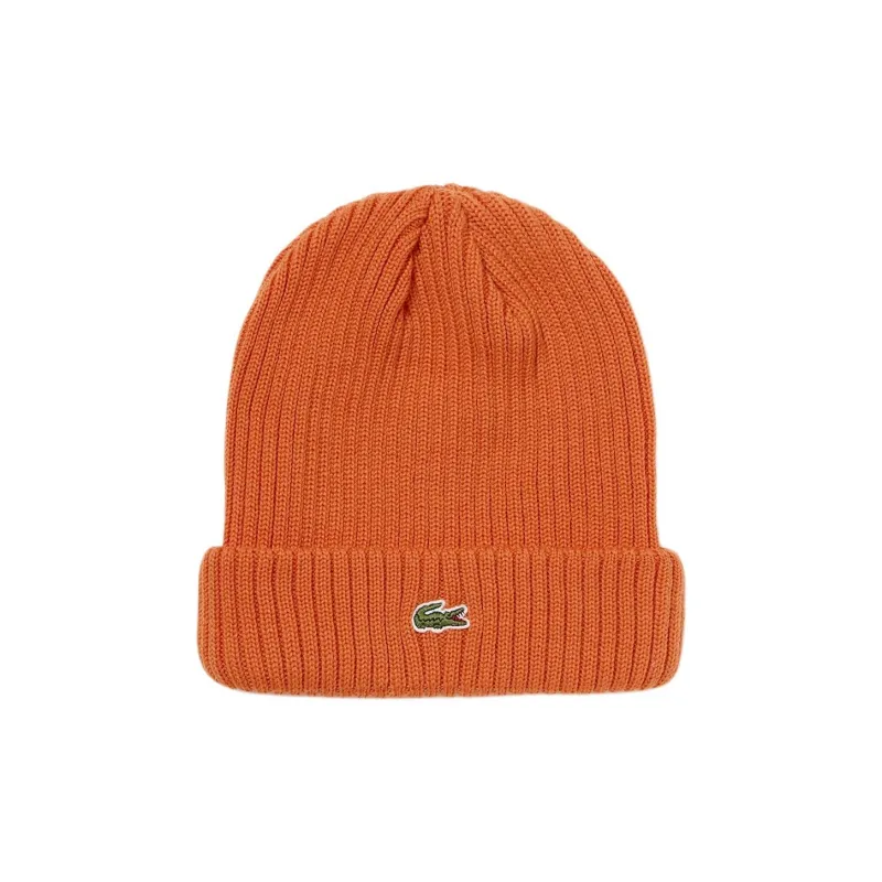 LACOSTE Wool Beanies Unisex Orange-0