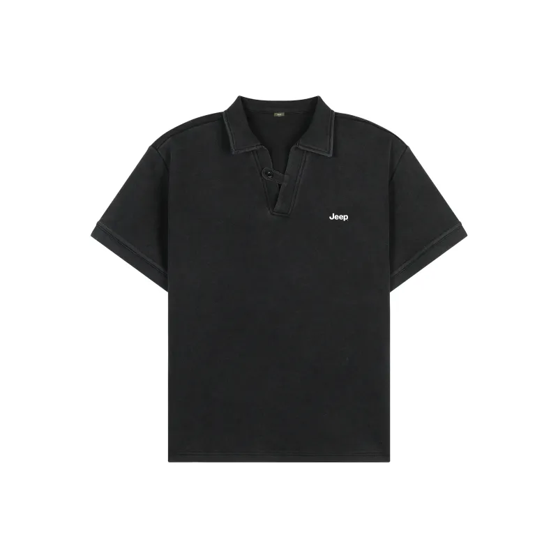 Jeep T Shirt Unisex Washed Black-0