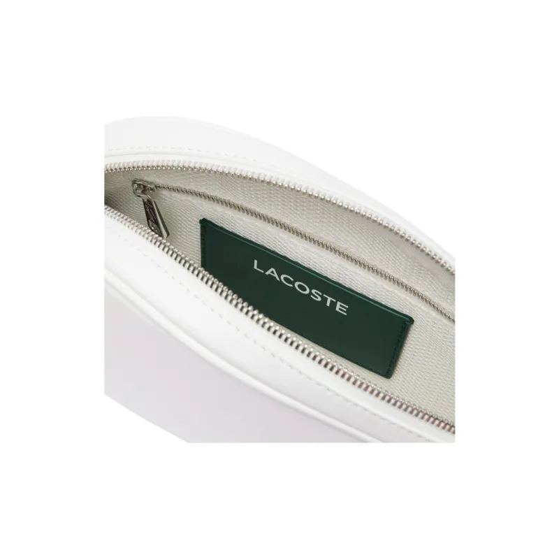 LACOSTE Cow Leather Shoulder Bag Unisex White-5