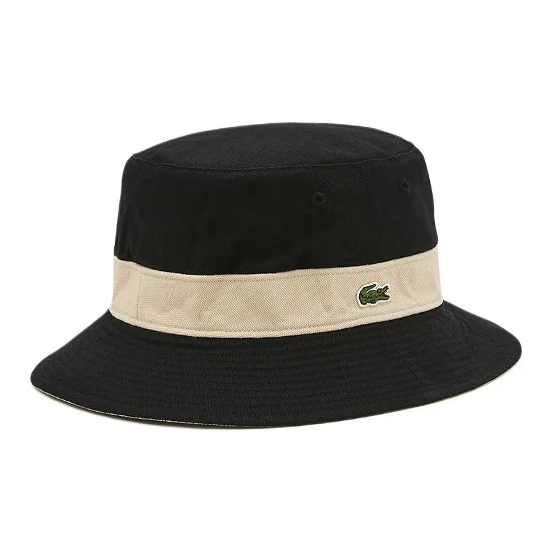 LACOSTE Cotton, Canvas, Twill Bucket Hats Men's Black-1