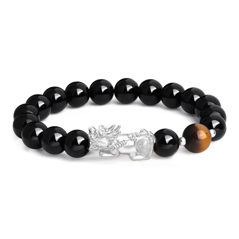 Lao Feng Xiang Obsidian Jade Bracelets Unisex-5