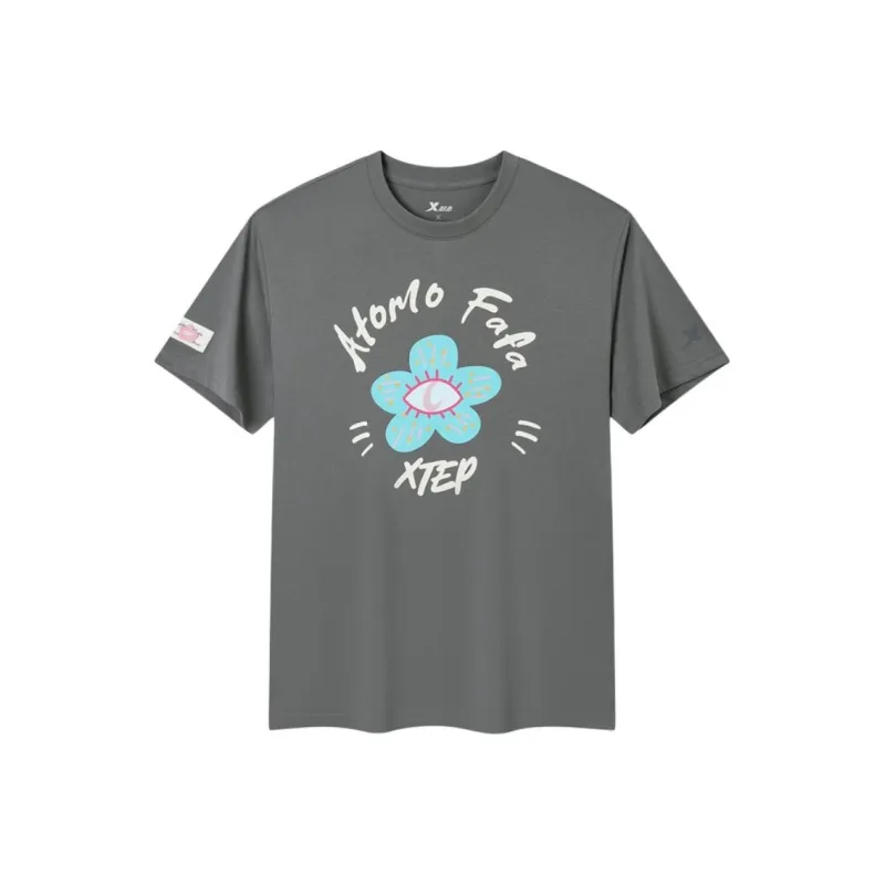 XTEP T Shirt Women's Downpour Gray-0