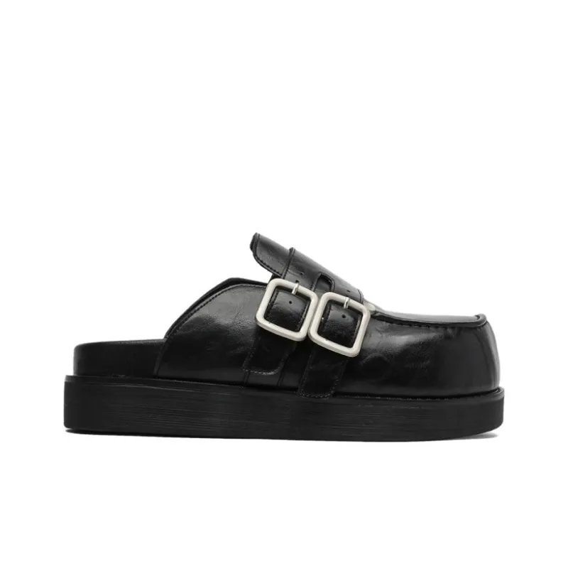 LUOMAIKE Slip Resistant Closed Toe Slippers Unisex Black-1