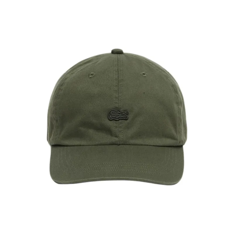 LACOSTE Cotton Canvas Baseball Caps Men's Green-0