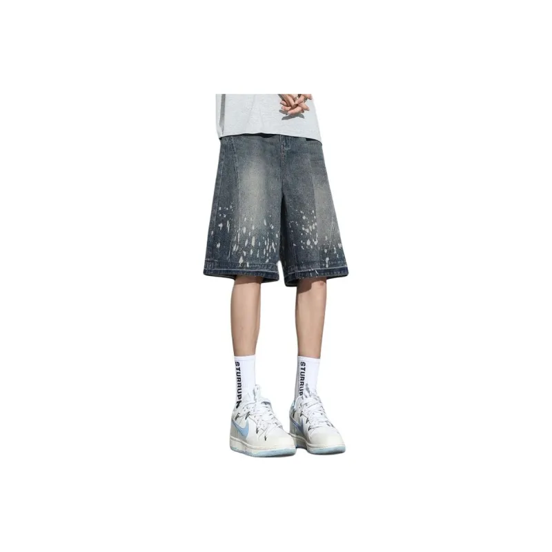 FASTFISH Denim Shorts Unisex Vintage Blue-0