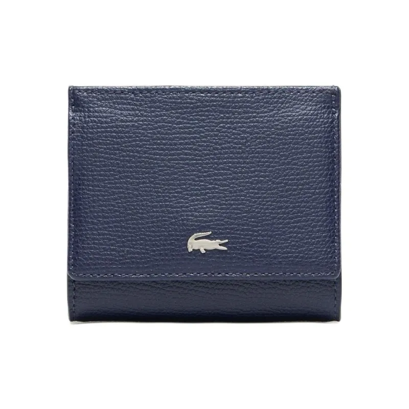 LACOSTE Cow Leather Wallet Men's Marine Blue-0