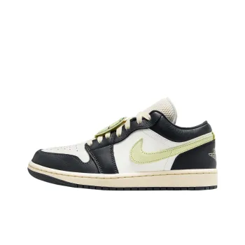 Jordan Air Jordan 1 Anti Slip Wear Resistant Low Top Vintage Basketball Shoes Unisex Black White