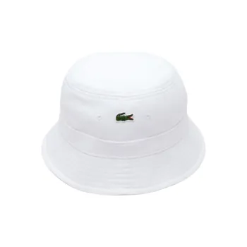 LACOSTE 100% Cotton Bucket Hats Men's White