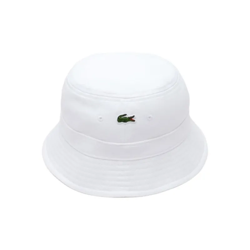 LACOSTE 100% Cotton Bucket Hats Men's White-0