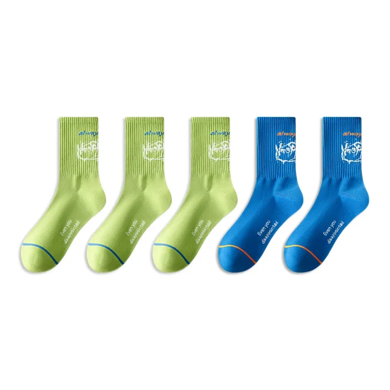 LUOLIAN Basketball Socks Men's 5 Pack-6