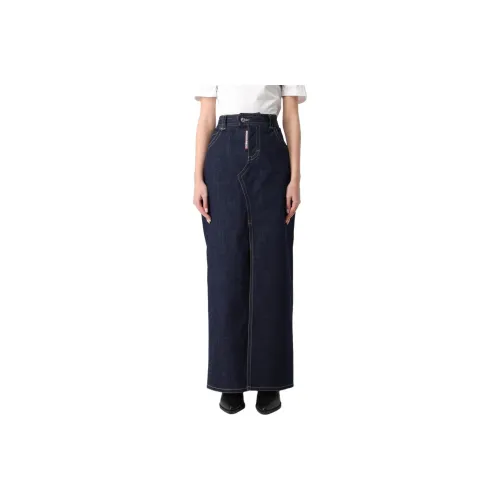 DSQUARED 2 Denim Long Skirt Women's Blue