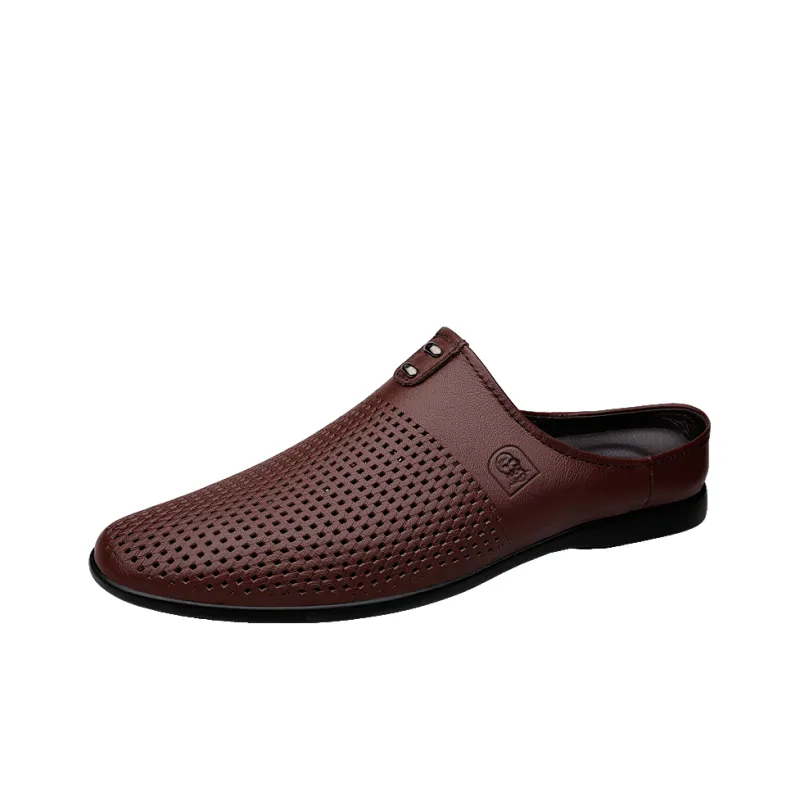 LAORENTOU Rubber Sole Abrasion Resistant Closed Toe Slippers Men's-5