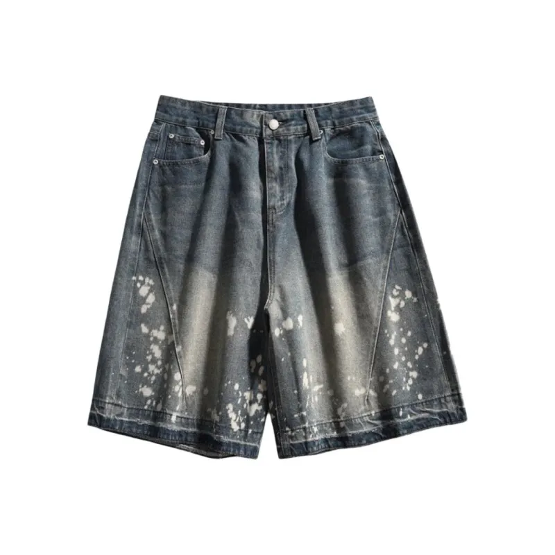 FASTFISH Denim Shorts Unisex Vintage Blue-1