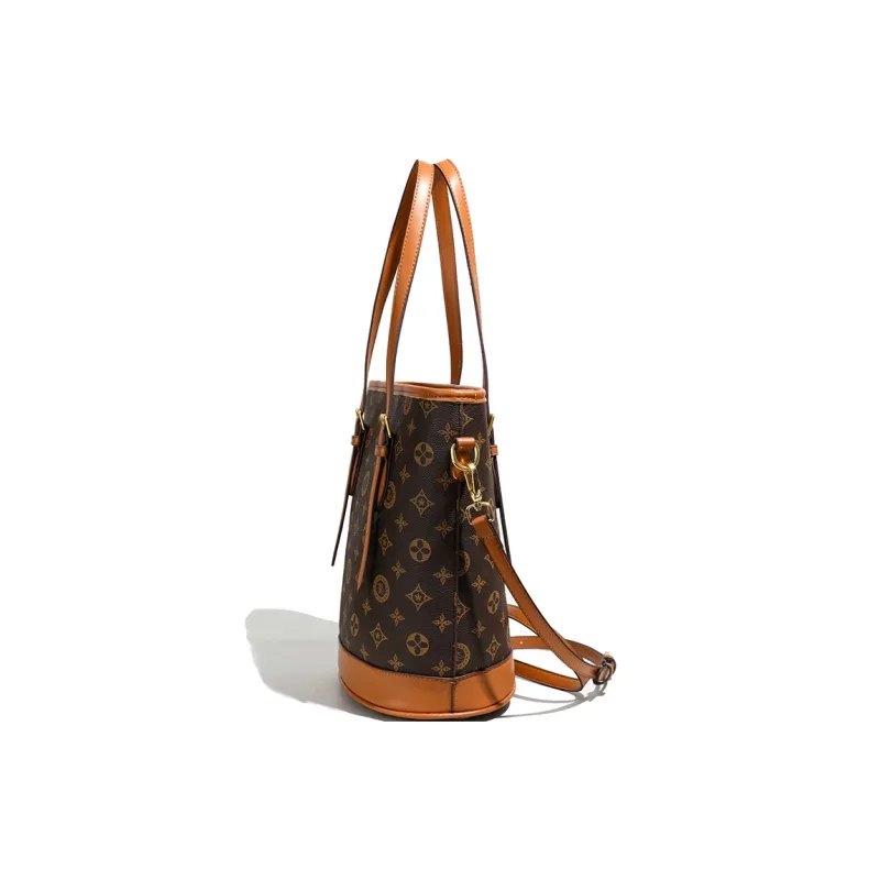 Ceion Keust PU Crossbody Bag, Shoulder Bag, Bucket Bag Regular Women's Brown/Khaki-2