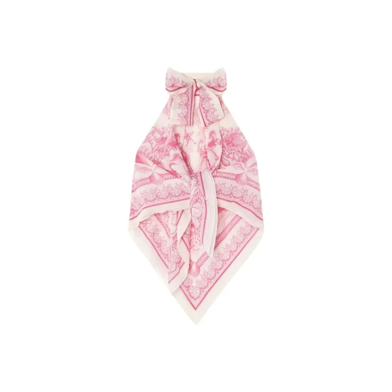 VERSACE Underwater Barocco Cover up Foulard Top-1