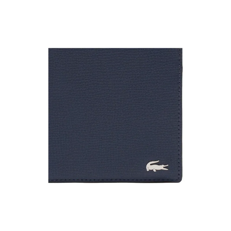 LACOSTE Cow Leather Wallet Men's Marine Blue-4