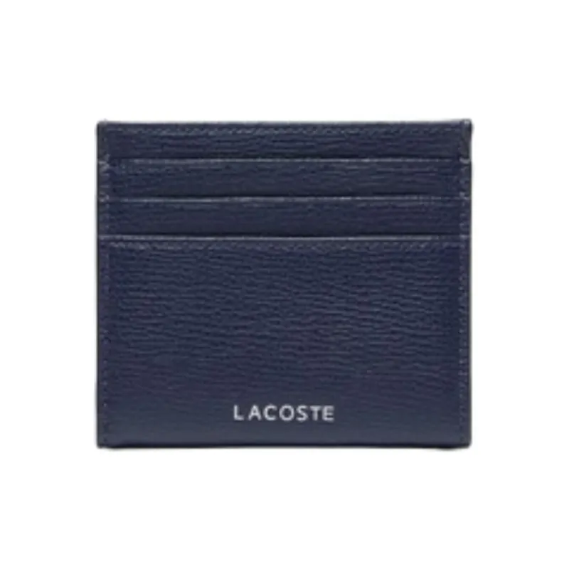 LACOSTE Cow Leather Wallet Men's Marine Blue-1